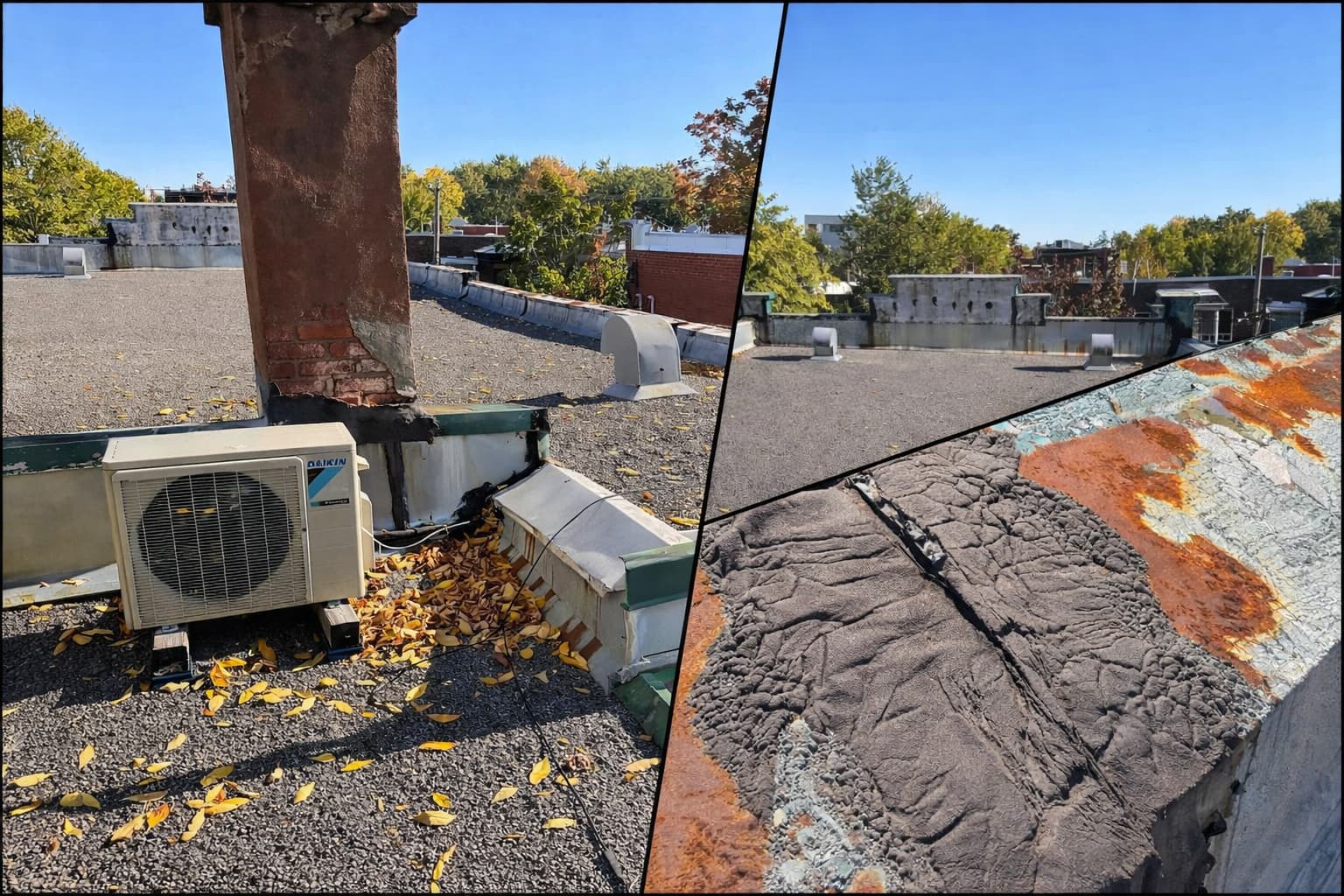 Inspection préachat – exemples de défauts observés sur une toiture